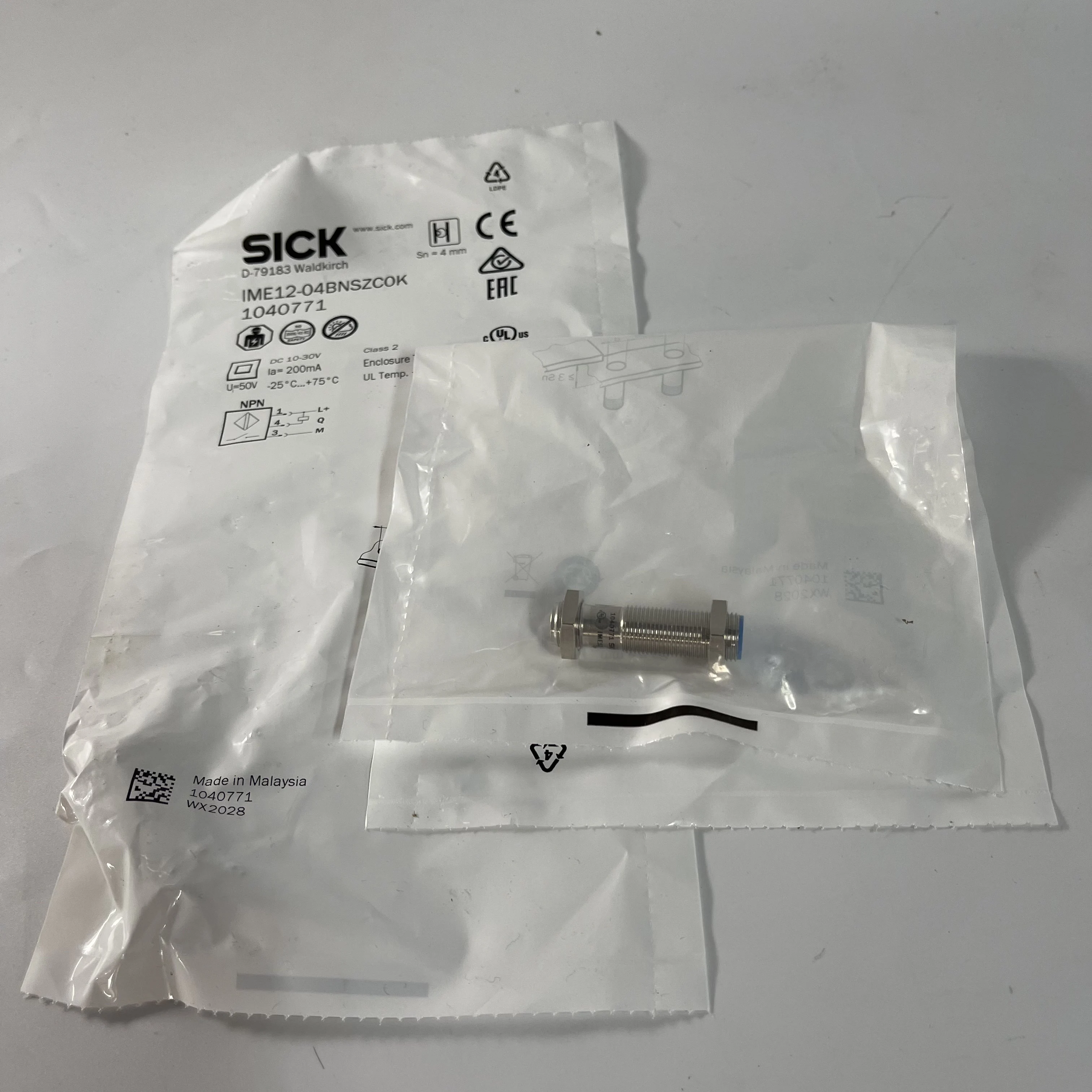 SICK Inductive Proximity Sensor IME12-04BNSZC0K