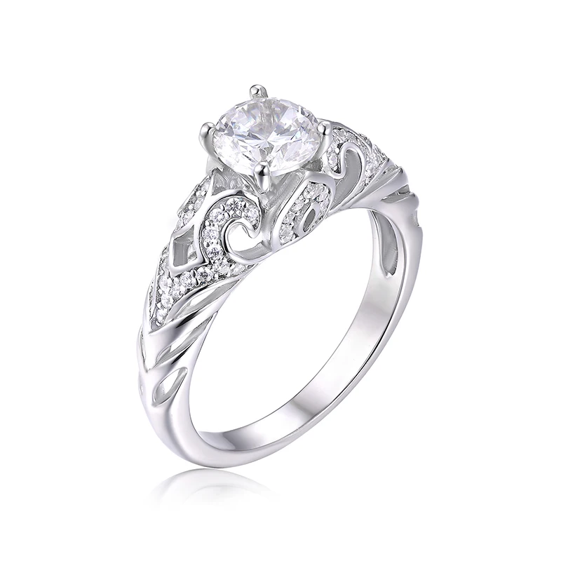 Wholesale Fine Jewelry Rings Pure Silver Rings Moissanite Wedding