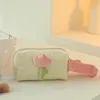 Beige corduroy wrist bag