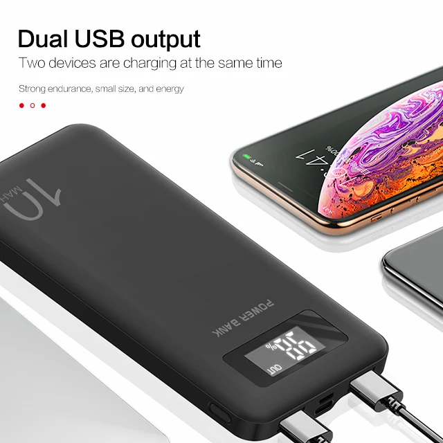 Новинка 2020, внешний аккумулятор на 10000 мАч, внешний аккумулятор с USB, внешний аккумулятор, портативное зарядное устройство для телефона, внешние аккумуляторы на 10000 мАч