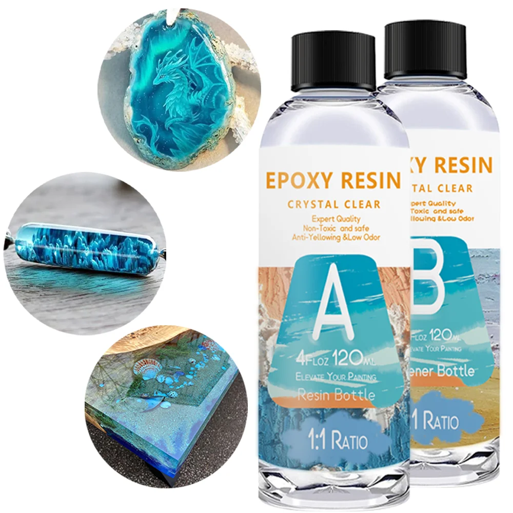 8oz Premium Clear Epoxy Resin Kit Casting And Coating For Art Casting Tumbler Art Painting Easy