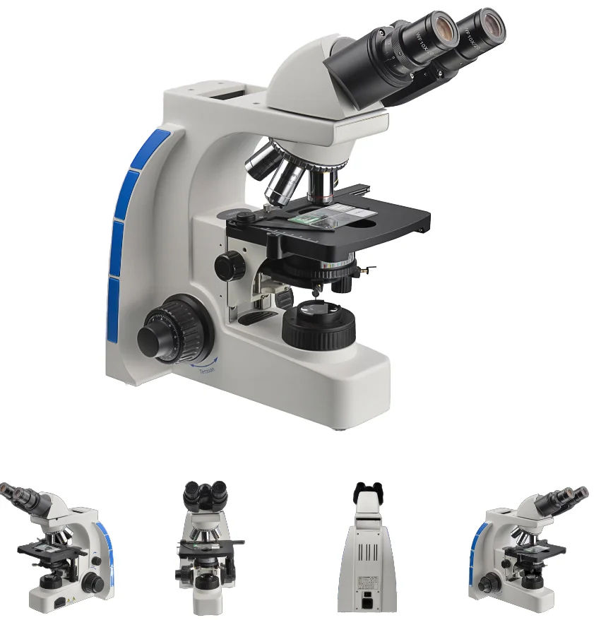 Portable Digital Optical Microscope 10x Objective Biological Type with LED Light Source Binocular Factory Price