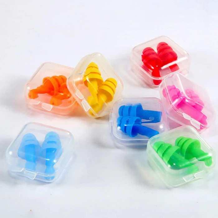 Soft Silicone Ear Plugs Sound Insulation Ear Protection Anti Noise With Case 