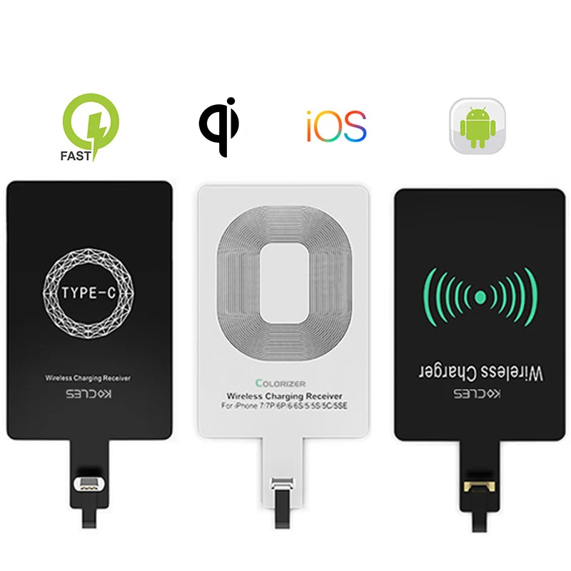 Pixnor Universal sans fil Qi Charing récepteur carte avec connecteur micro uSB pour iPhone 6S iPhone 6S Plus 