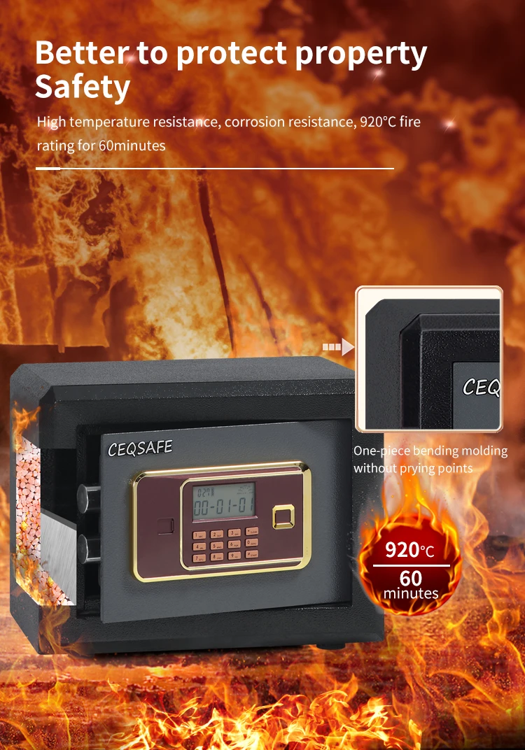 CEQSAFE American Small Size Digital Keypad Safety Fireproof Resistant Safe Box supplier