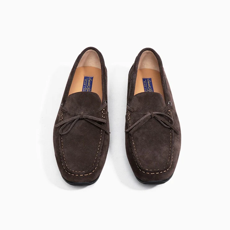 Оптовая продажа, модные удобные классические дизайнерские мужские лоферы из натуральной кожи на плоской подошве, повседневные мужские мокасины