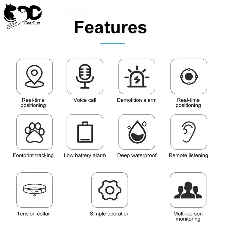 Geerduo Long Distance Wifi Smart Anti Lost Micro Waterproof
