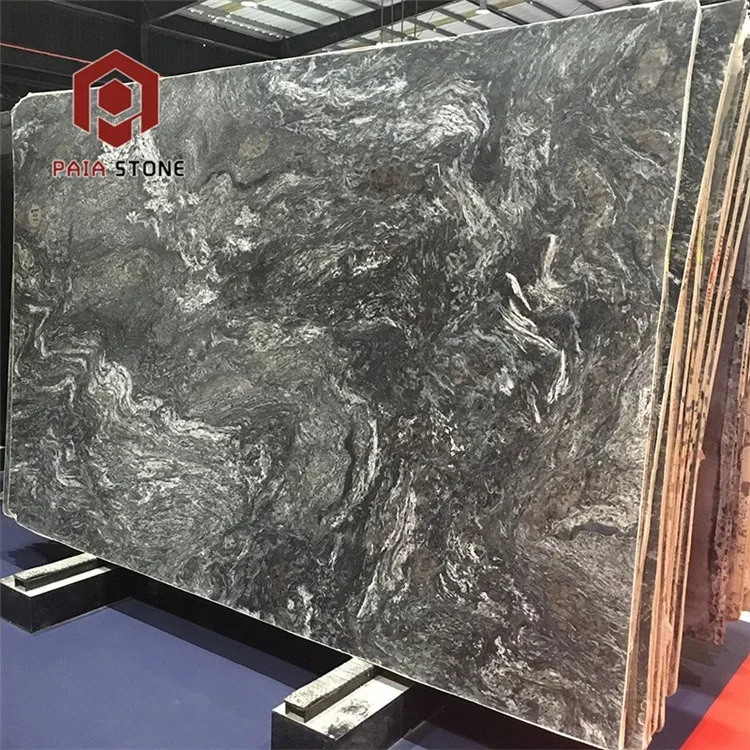 product natural stone blue in night black granite slab for kitchen countertop reception top wall background design-4