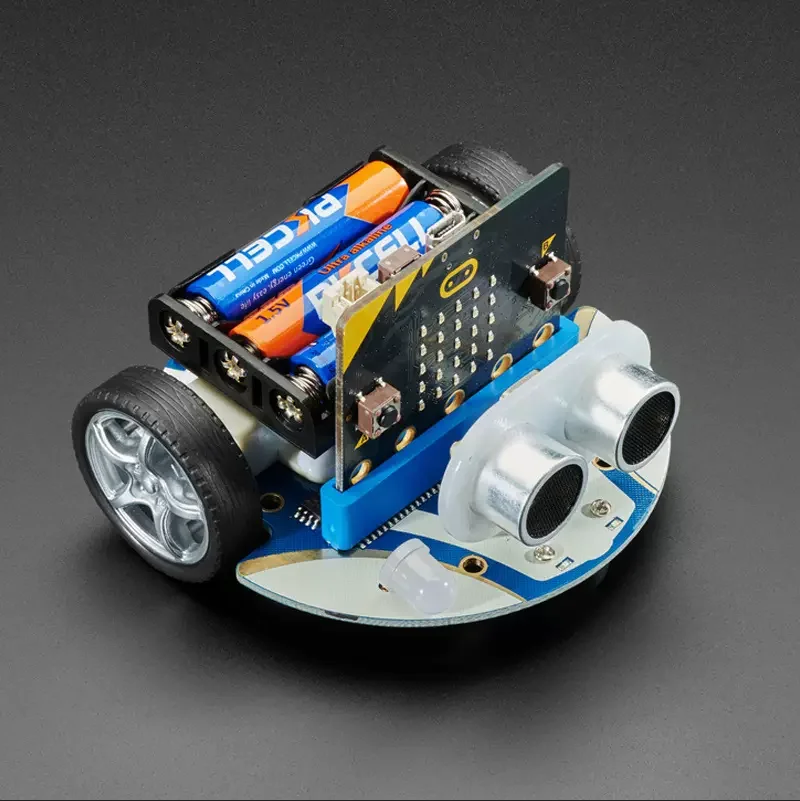 2WD Microbit Board Smart Car Kit Infrared Remote Control Track Ultrasonic Obstacle Avoidance Programmable Python Robot DIY Stem