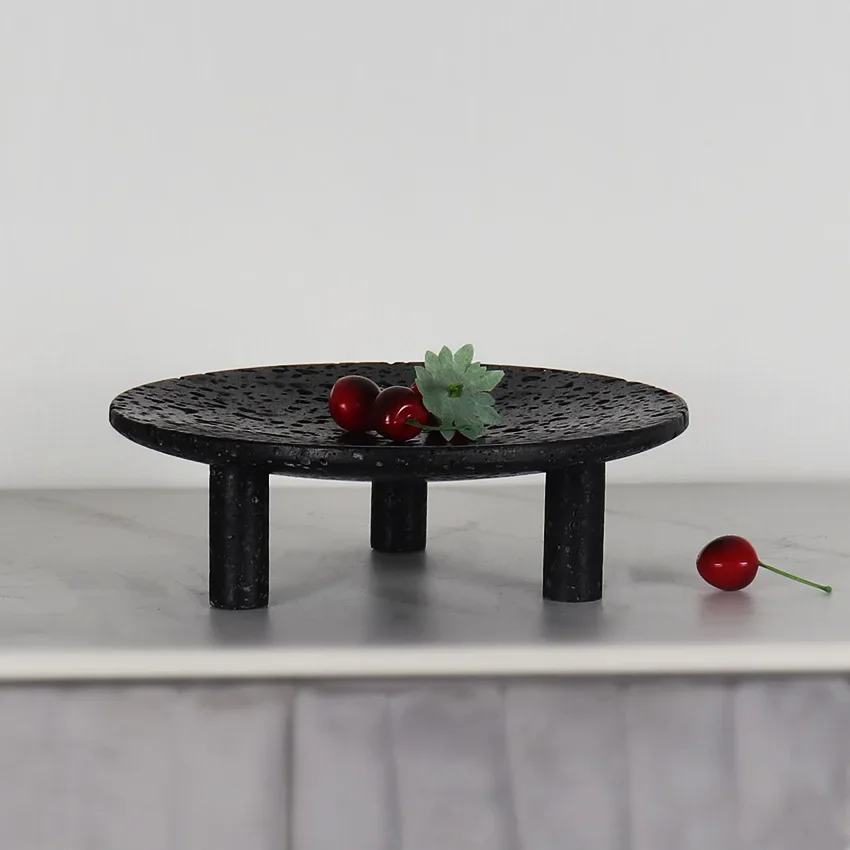 product nordic style natural stone small simple round table coffee table sofa side balcony bedroom simple rental room living room-2