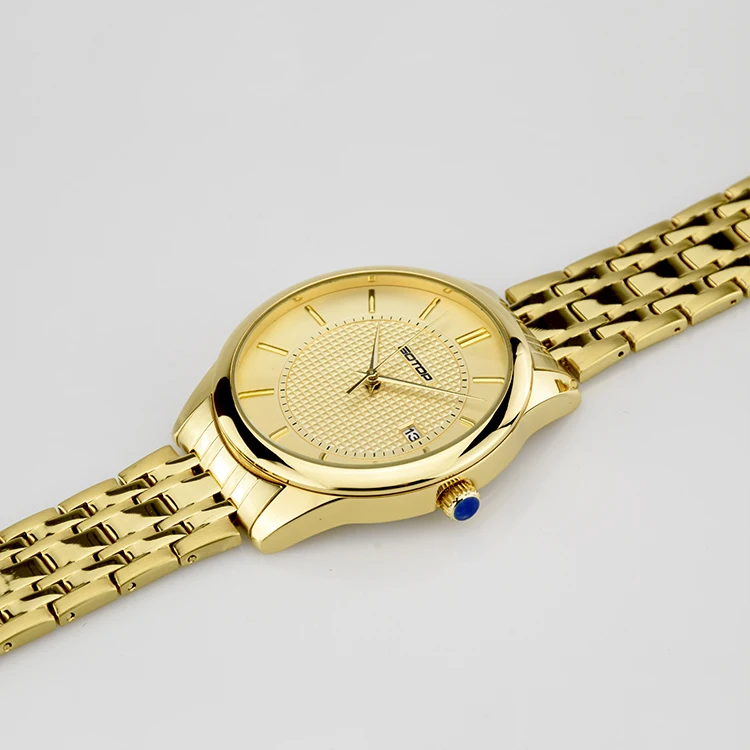 Custom Pyramid Press Texture Dial No Brand Minimalist Men Wrist Watch Import Japan Movt Original Gold Man Watches 2021 for Sale
