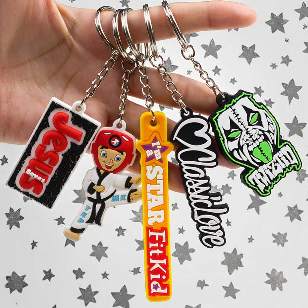 Eco-friendly 3d Soft Pvc Cartoon Keychain Custom Price Holder_voghion.com