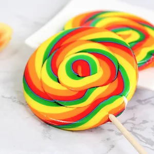 Rainbow Swirl Lollipops Mixed Fruit Flavor 80 Gram Swirl Candy