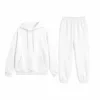 White Pullover Hoodie Joggers Set