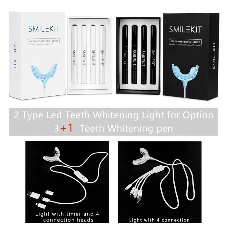 Smilekit Smart 16 LED Light Non Peroxide Teeth Whitening Kit Led