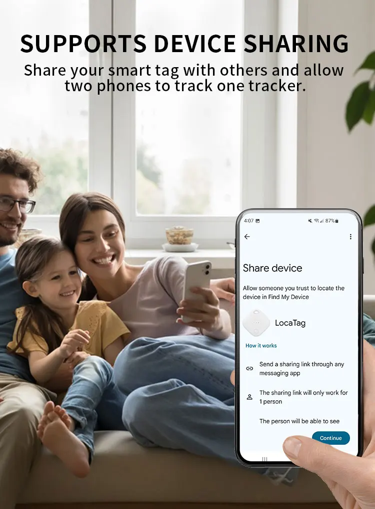 RSH Smart GPS Tracker & Locator Android Tag by Google Find My Device 3-Year Battery Key Finder for Luggage Pets Wallets Bags factory