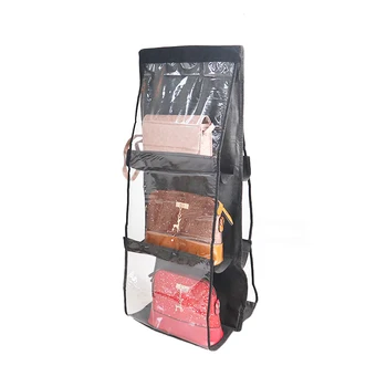 For Wardrobe Closet Transparent Storage Bag Hanging Handbag Organizer Door  Wall Clear Sundry Shoe Bag with Hanger Pouch - AliExpress
