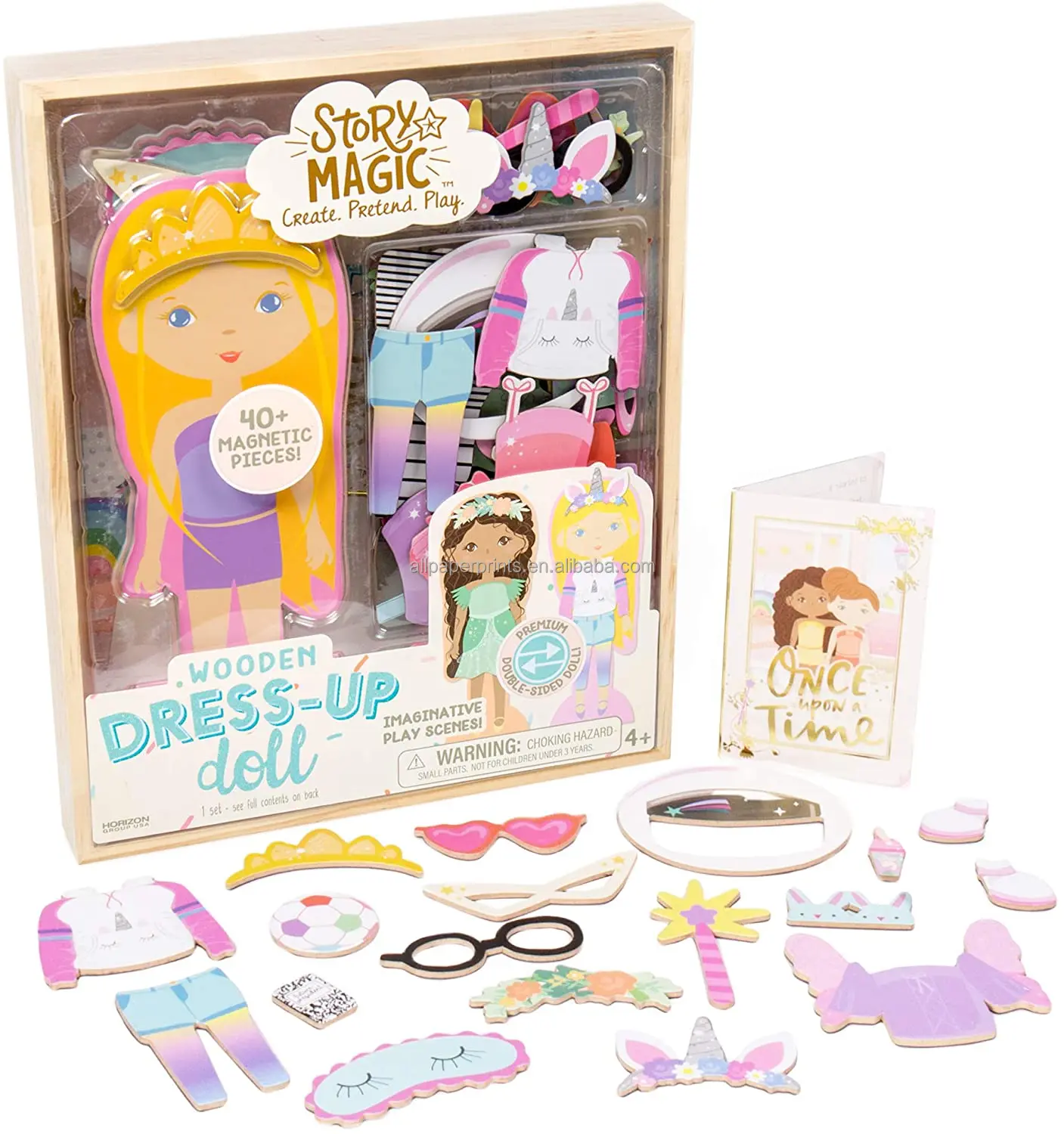 magnetic wooden dress up