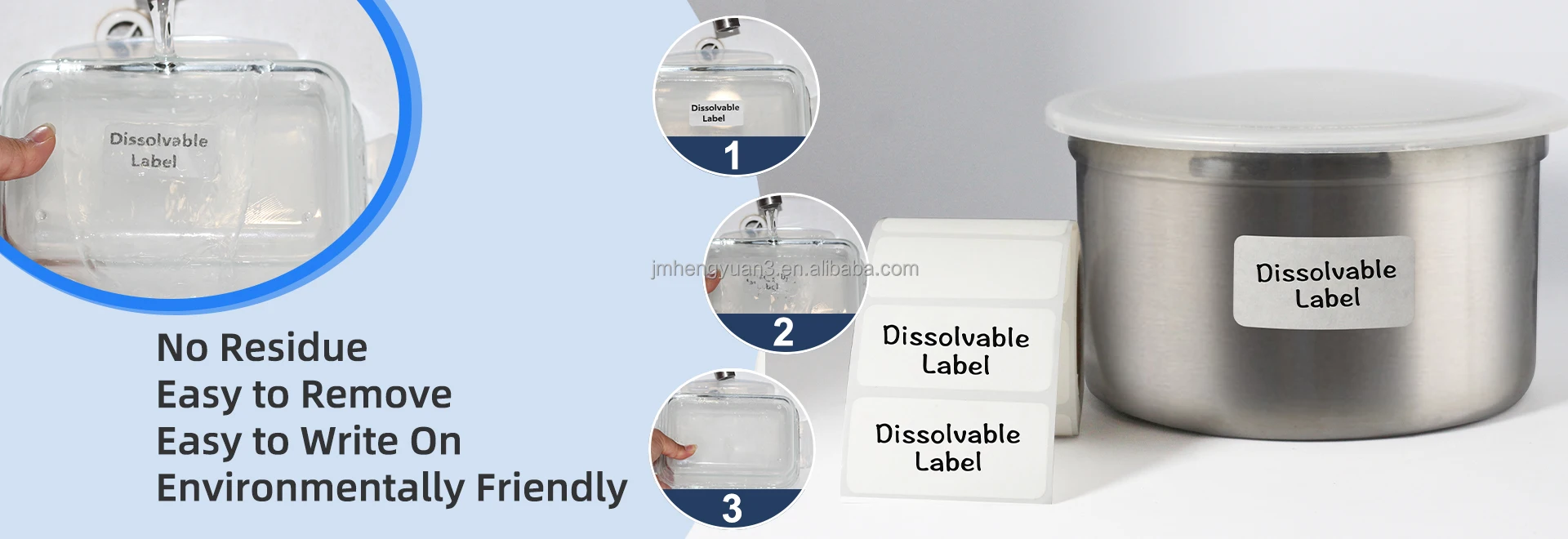 Plug In Container Label Custom 50x25mm 2x1 Inch Food Containers Label Self Adhesive Water ...