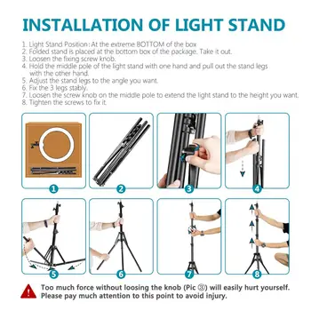 Neewer-LED Ring Light Kit 18 Inch Ring Lamp Photo Light Ring for YouTube Makeup Studio Photography Ringlight with Light Stand detail image
