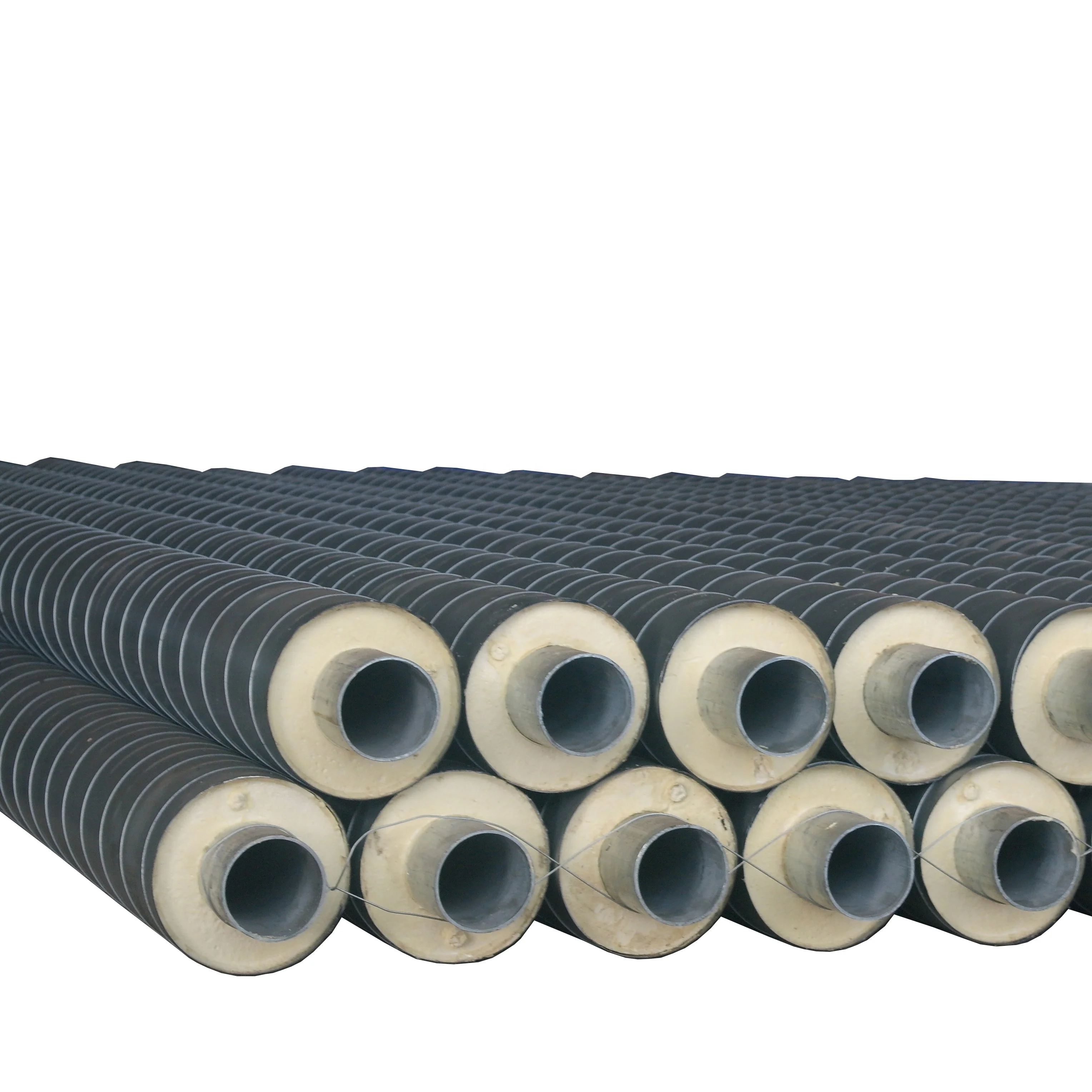 Overhead ASTM API GI Galvanized Iron Sheet Jacket Polyurethane Foam Chilled Water Insulated Pipe for Water Supply