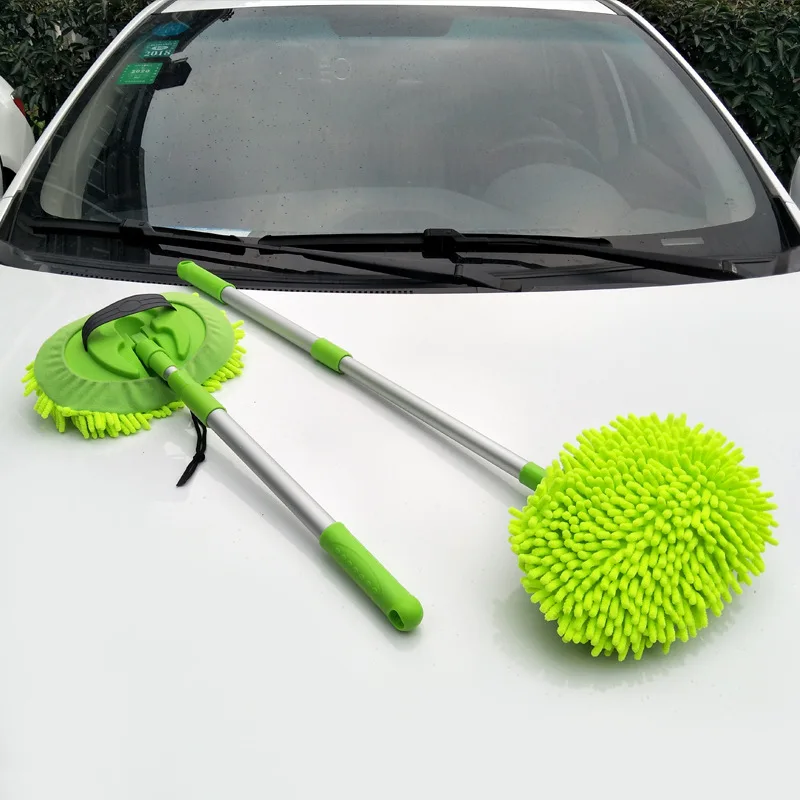 Car Wash Brush With Long Handle Microfiber Car Washing Brush Cleaning