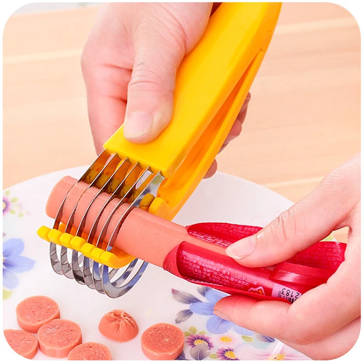 Popular Kitchen Accessories Cooking Tool Stainless Steel Fruit Salad Peeler Cutter Banana Slicer For Home