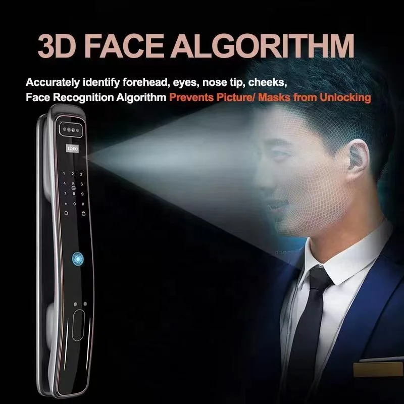 Zigbee Smart Wifi Fingerprint Door Lock Fully Automatic Security Aluminum Door Sliding RFID Camera Face Recognition Features