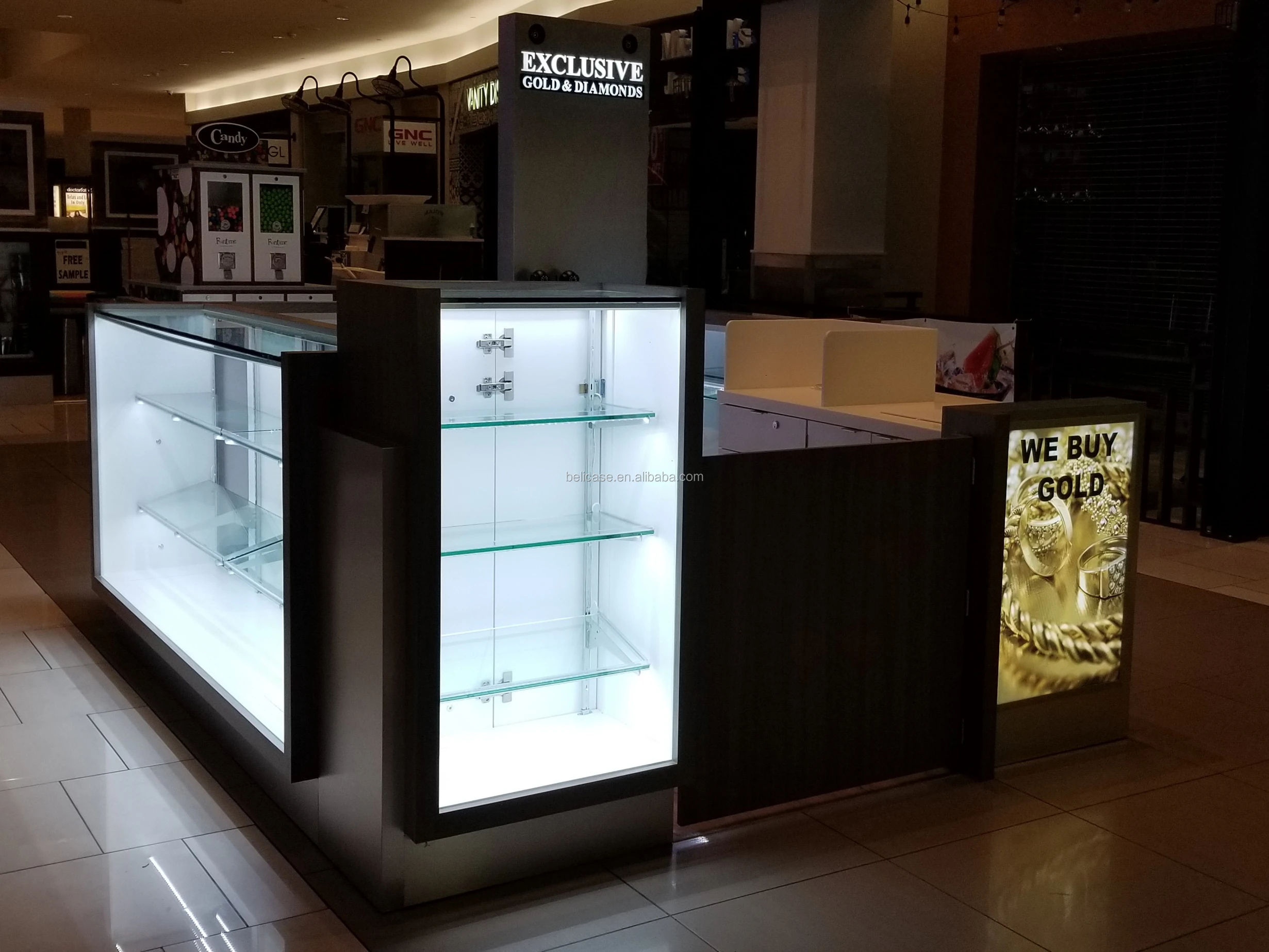 Kiosk Jewelers At The Mall Jewellery Glass Display Showcase Store