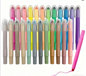 X515 Pastel Gel Highlighter Pen Set New Stationery Bible Marker with No-Bleed Feature Colorful Color Variety
