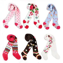 Симпатичные жаккардовые трикотажные детские колготки из 100% хлопка