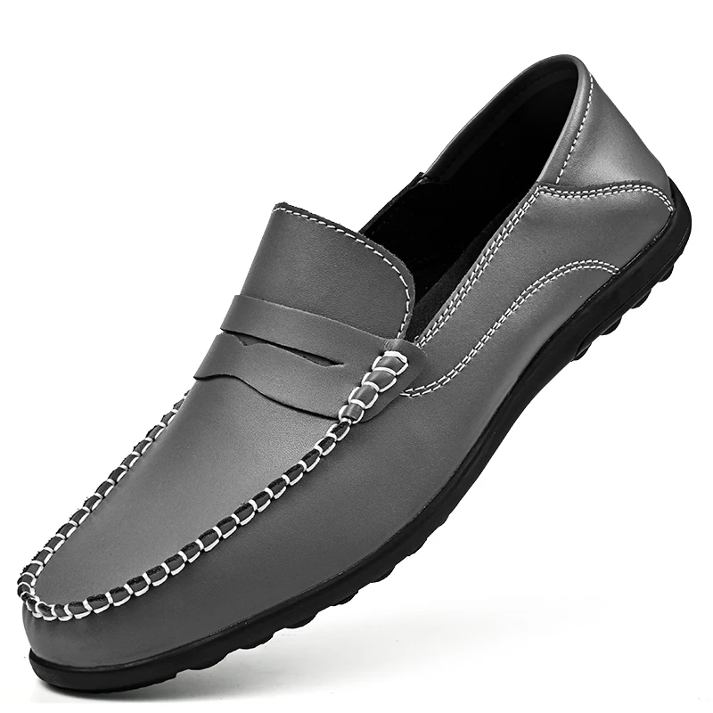 Factory Supply In Ready Stock Genuine Leather Office Business Party Wedding Men Dress Light Weight Casual Loafers Shoes