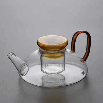 Fragrant Mountain Stained Glass Tea & Coffee Maker Simple Water Separation Filter Pot for Tea Premium Handcrafted Set