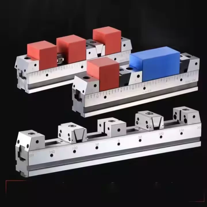 TEBAK OEM ODM Universal Multiple Clamp Precision Versatile Multi Clamping Adjustable Line up Vise Rail System for Cnc Machine