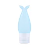 Botella rellenable de silicona azul de 48 ml