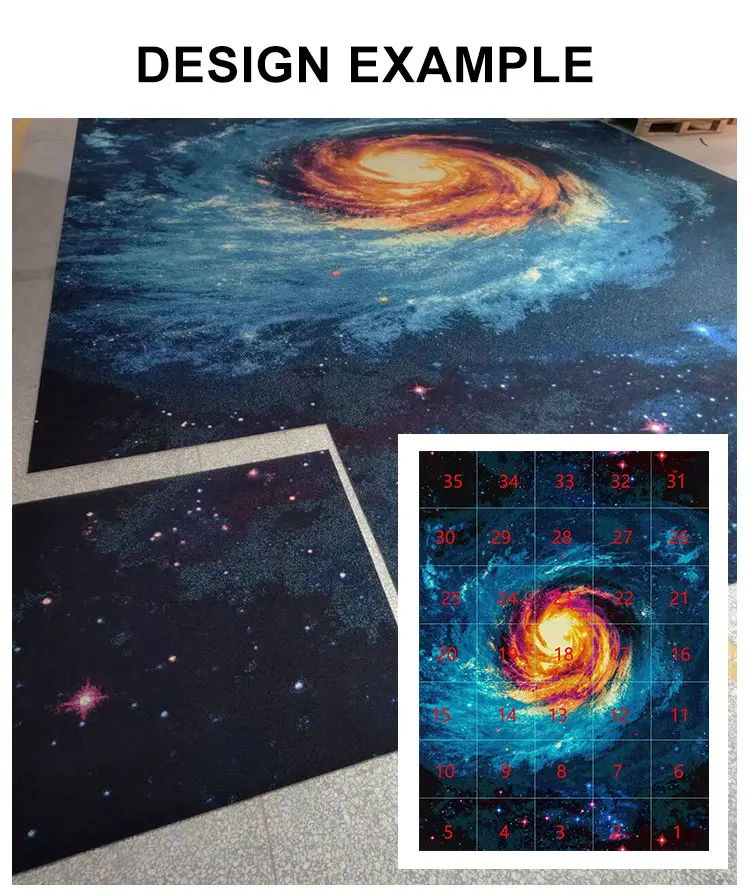 Modular High Density Nylon Fireproof Commercial Carpet Tiles