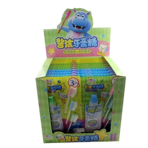 Hot Selling Colorful Fruity Flavor Toothbrush Lollipop Hard Candy with Fruit Jam Candy