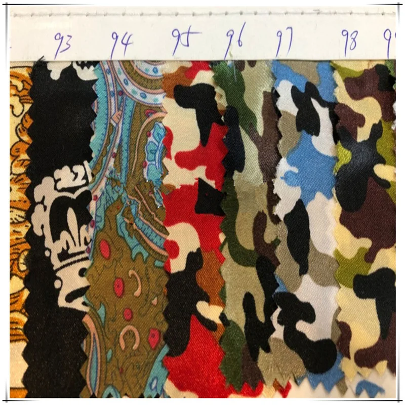 Factory Direct Sales Satin Print Fabric Animal Floral for Dress Luggage Scarf Custom Printed Satin Fabric