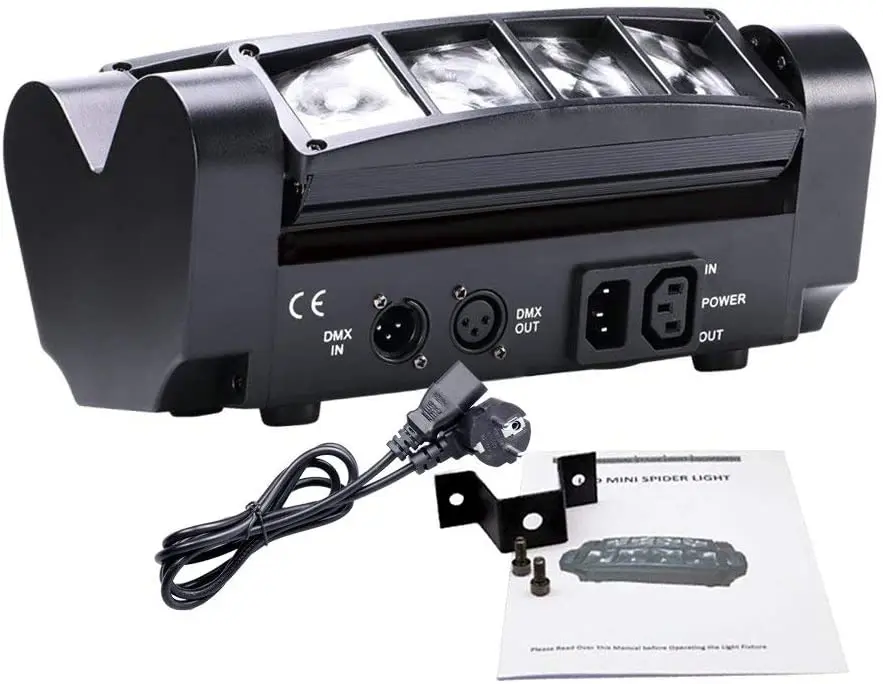 U'King 80W RGBWDJムービングヘッドライトビームスパイダー照明