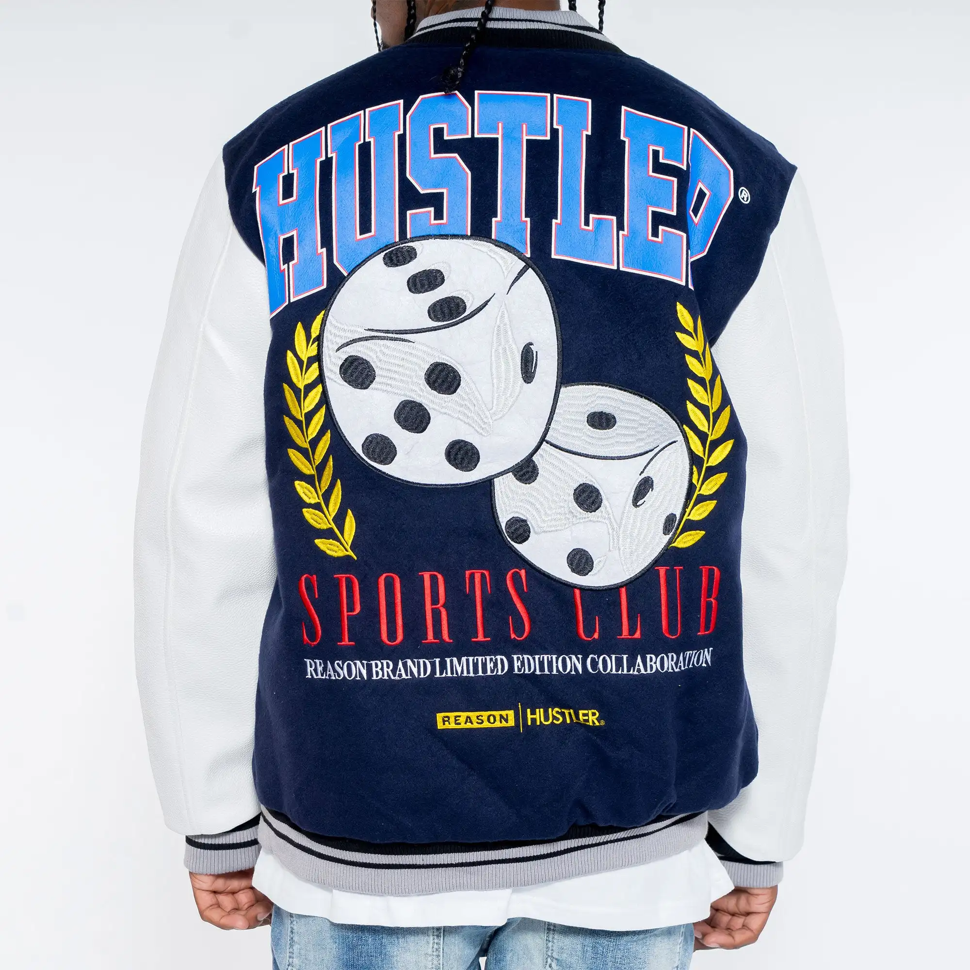 Custom Men's Clothing Embroidery Letter Melton Wool Baseball Letterman