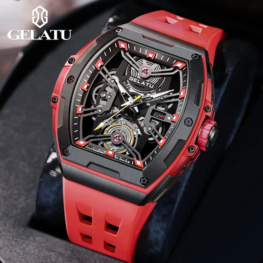 GELATU 6012 Stock Available Rectangle Fashion Sport Watch