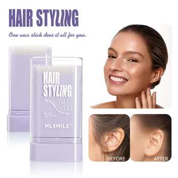 MLSMILE Organic Hair Wax Stick Gel Anti-Frizz Hair Tidying Tool with Full Force Private Label OEM ODM