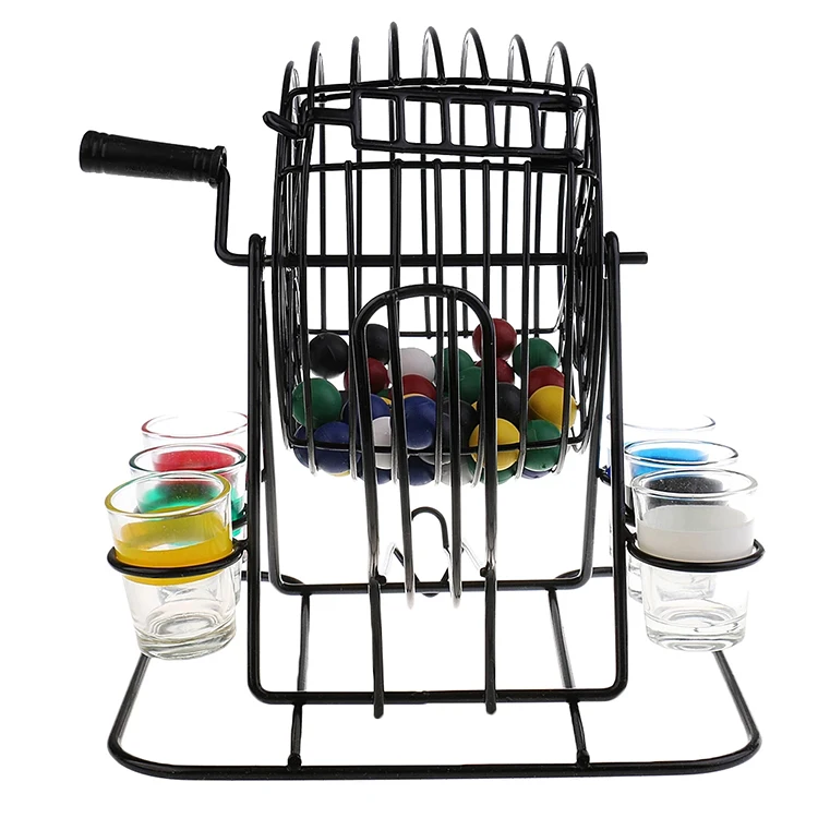 Питьевые реквизиты, лотерея, лотерейный аппарат, лотерея, лотерея, бинго, питьевая игра с металлической клеткой для бинго и цветными шариками