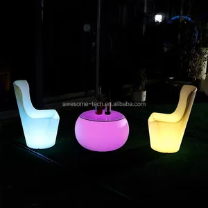 Commercial Furniture Remote Controlled Color Changing 16Colors Led Bar Chair for Bar KTV Party