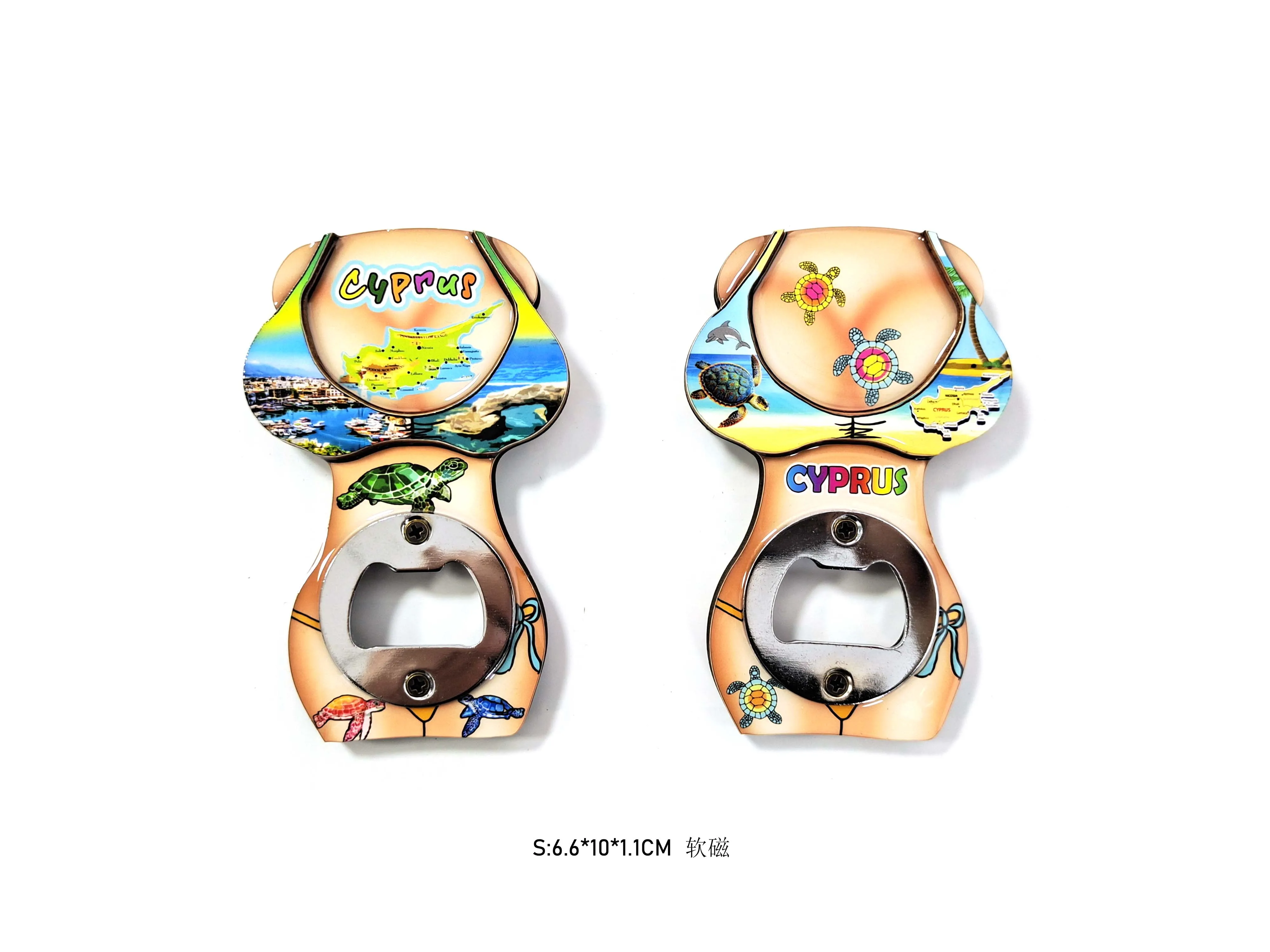 Nicosia Cipro Mappa creativa frigorifero magnete viaggio souvenir 3D frigorifero decorazione magnetica Sticker Craft Collection