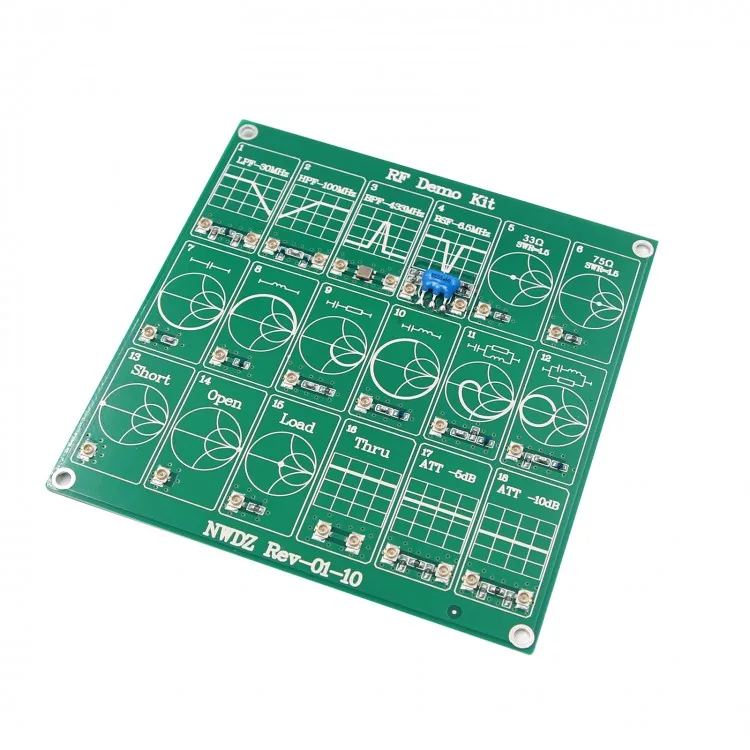 RF Demo Kit Board Für NanoVNA – Testmodul Mit Filtern, Dämpfung, RLC-Schaltungen Und Kalibrierung, 2 UFL-Kabel, Lernen & Test