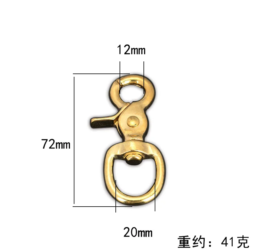BT-Z005 Handbag Lobster Clasps Clips Straps High Polish Outdoor Activity Solid Brass Hook Snap Trigger Hook Pet Carabiner