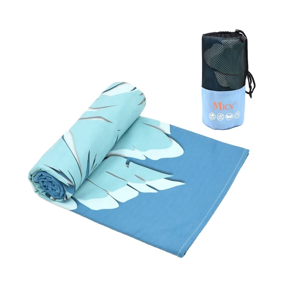 Custom printed Recycled polyester hawaiian microfiber  beach towels or as yoga towels