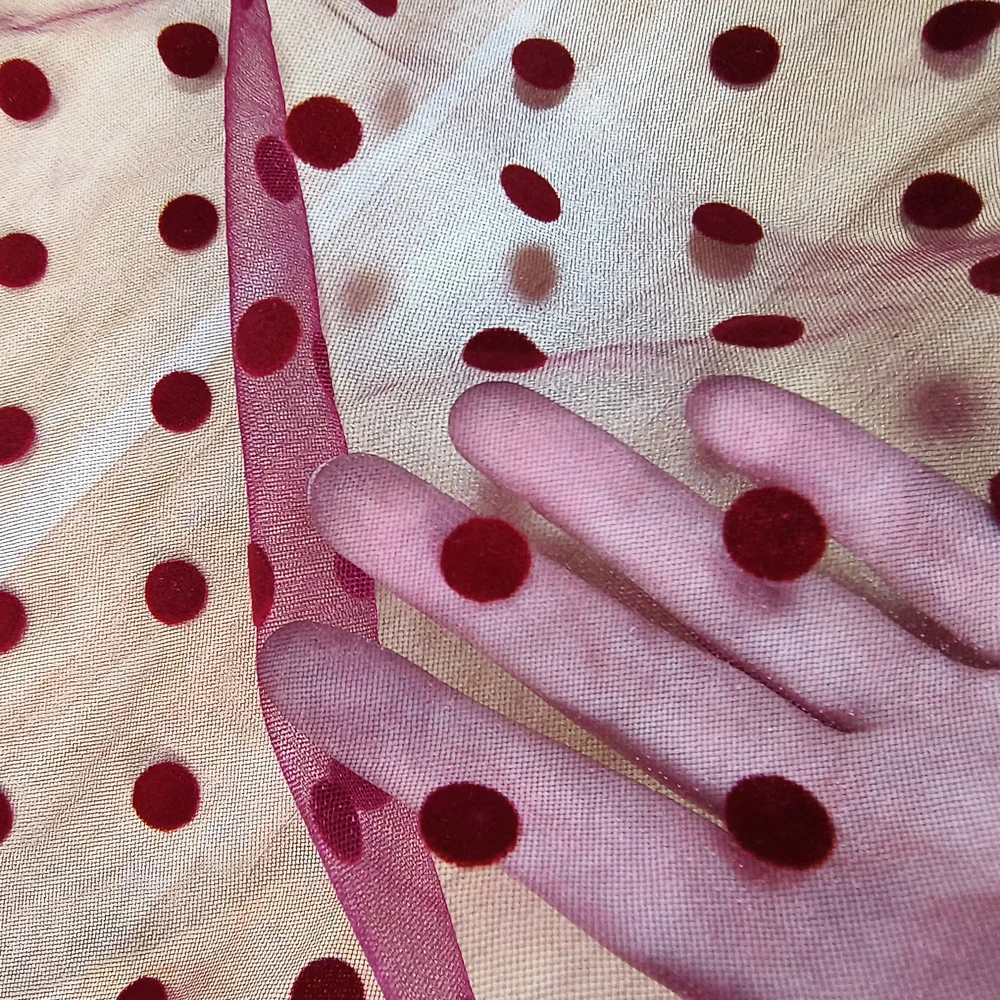 Hot Sale 100% Polyester 1cm Dots Shinny Mesh Comfortable Breathable Net Elastic Fabric Athletic