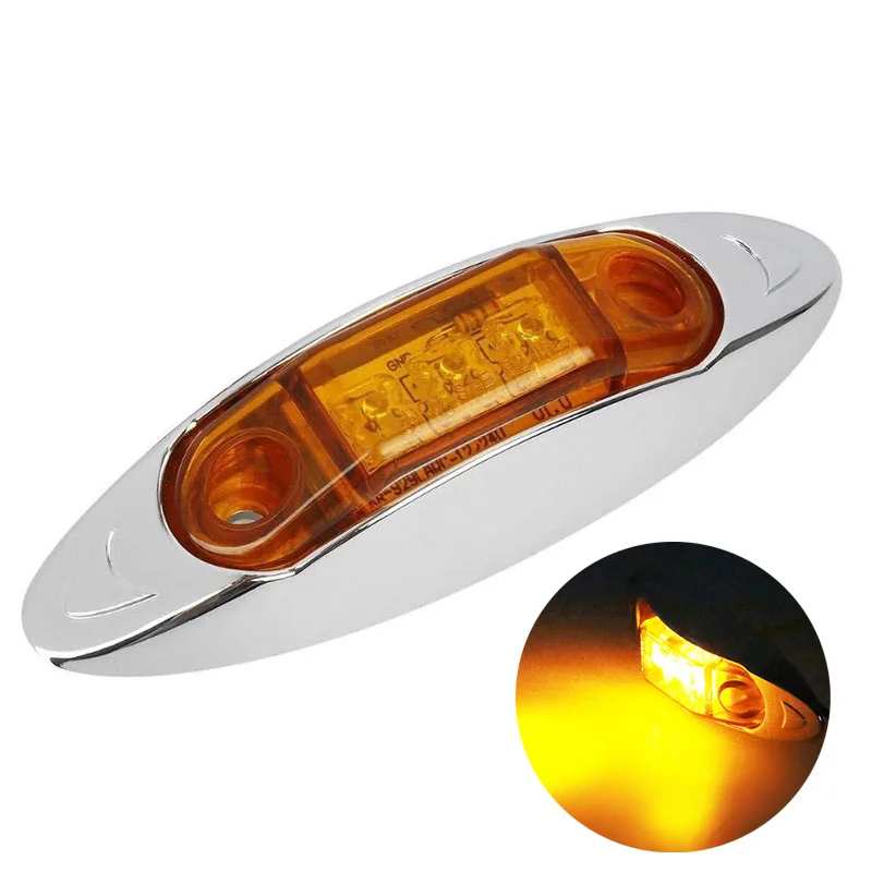 Grassy LeDioRX122c.DP 交換球 3LED Chrome Marker Parking Light - DOT SAE P2 05 Compliance